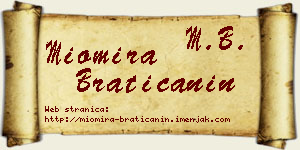 Miomira Bratičanin vizit kartica